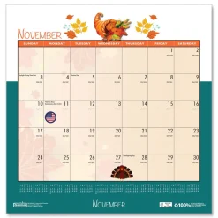 12 in. x 12 in. 12-Month (Jan-Dec 2026) Recycled Seasonal Wall Calendar Calendars & Planners
