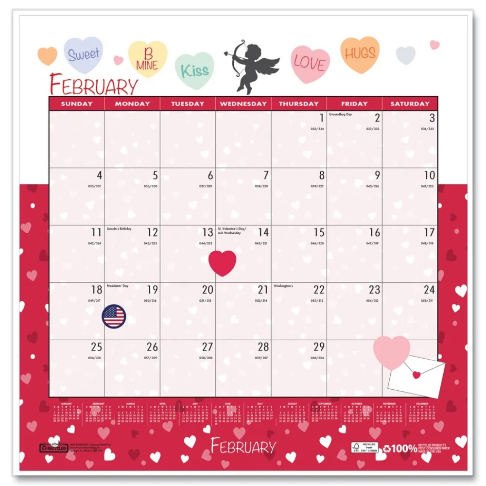 12 in. x 12 in. 12-Month (Jan-Dec 2026) Recycled Seasonal Wall Calendar Calendars & Planners