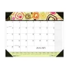 Outlet 22 in. x 17 in. 12-Month Jan-Dec 2026 Recycled Desk Pad Calendar - Geometric Artwork/White Sheets/Black Binding/Corners Calendars & Planners