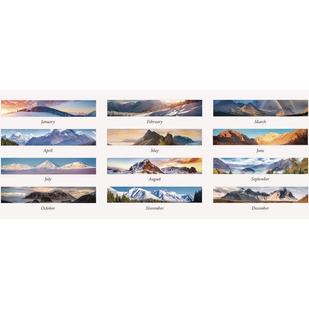 Sale Earthscapes 22 in. x 17 in. 12-Month (Jan-Dec) 2026 Recycled Monthly Desk Pad Calendar - Mountains of the World Photos Calendars & Planners