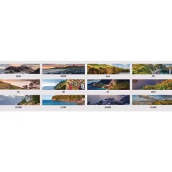 Online Earthscapes 18.5 in. x 13 in. 12-Month (Jan-Dec) 2026 Recycled Monthly Desk Pad Calendar - Coastlines Photos Calendars & Planners
