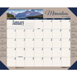 Discount Earthscapes 22 in. x 17 in. 12-Month (Jan-Dec) 2026 Recycled Monthly Desk Pad Calendar - Motivational Photos Calendars & Planners