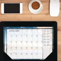 Discount Earthscapes 22 in. x 17 in. 12-Month (Jan to Dec) 2026 Recycled Desk Pad Calendar - Multicolor Calendars & Planners