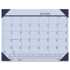 Best EcoTones 22 in. x 17 in. 12-Month (Jan to Dec) 2026 Recycled Monthly Desk Pad Calendar - Sunset Orchid/Cordovan Calendars & Planners