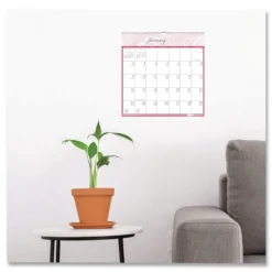 Sale 12-Month (Jan-Dec): 2026 12 in. x 12 in. Breast Cancer Awareness Artwork Recycled Monthly Wall Calendar - White/Pink/Gray Sheets Calendars & Planners