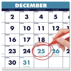 Best 14-Month: June 2025 to July 2026 8 in. x 17 in. Academic Year Recycled Three-Month Format Wall Calendar - White Sheets Calendars & Planners