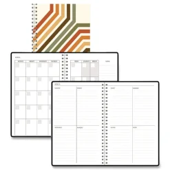 Online Recycled Non-Dated Monthly/Weekly 70-fts Stripes Planner - Multicolor Cover Paper & Printables