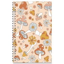 New Recycled Non-Dated Monthly/Weekly Mushrooms Planner - Multicolor Cover Paper & Printables