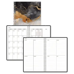 Best Recycled Non-Dated Monthly/Weekly Gold and Smoke Planner - Multicolor Cover Paper & Printables