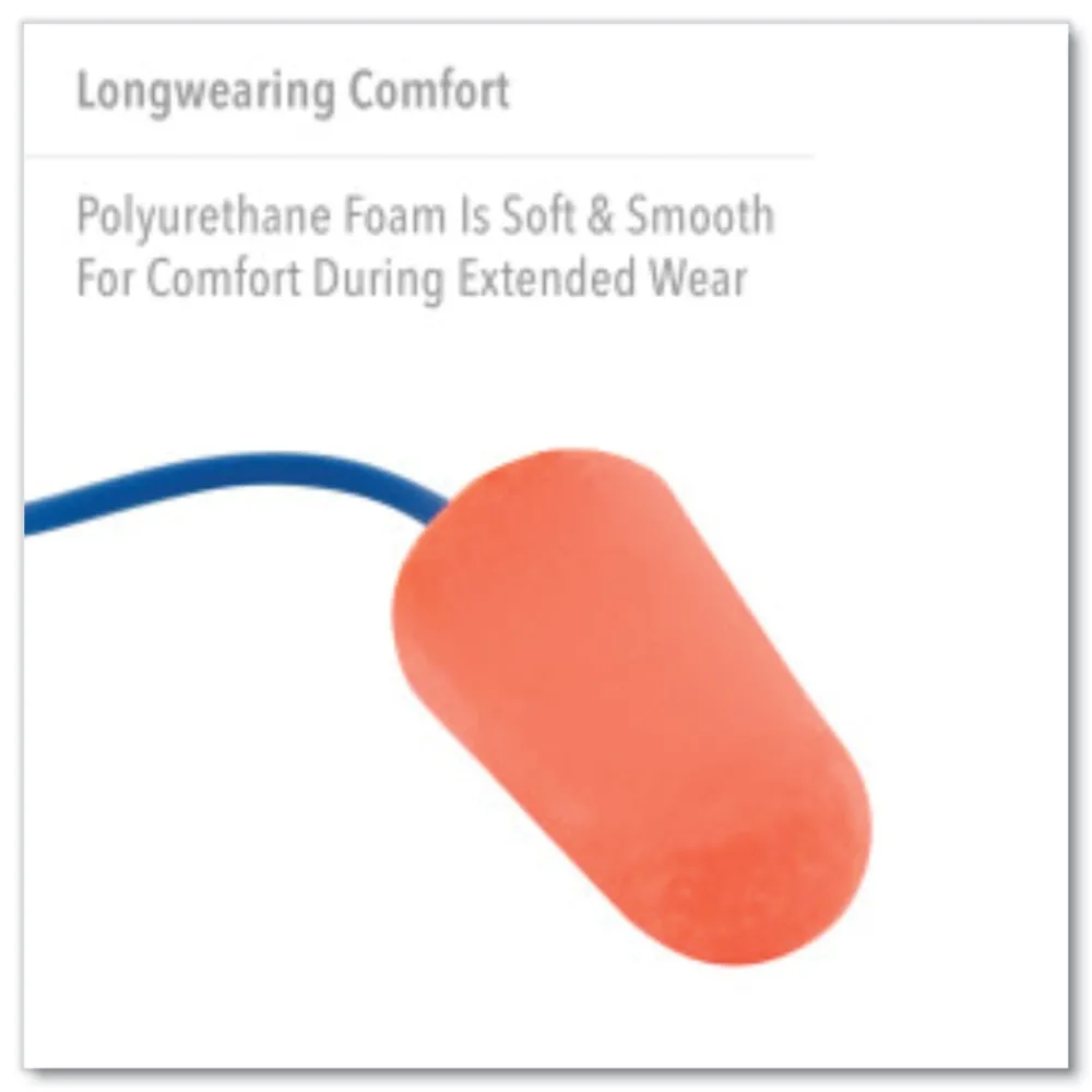 Clearance X-TREME 32 dB Corded Disposable Earplugs - One Size Fits Most Orange (2000/Carton) Ear Protection