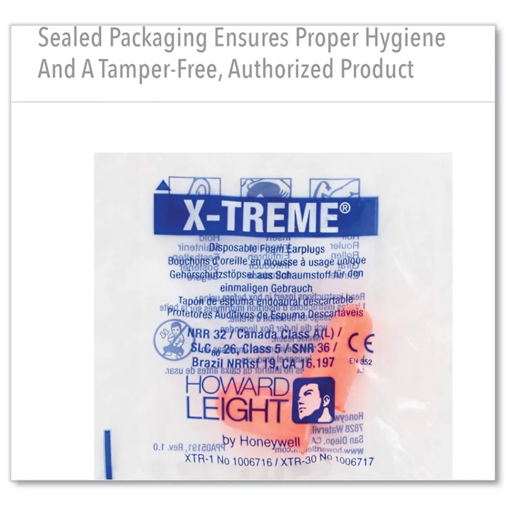 Best X-TREME 32 dB Uncorded Disposable Earplugs - One Size Fits Most Orange (2000/Carton) Ear Protection