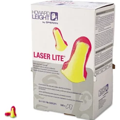 Hot LL-1-D Laser Lite Single-Use Cordless Earplugs - Magenta/Yellow (500 Pairs/Box) Jobsite Accessories