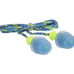 FUS30-HP 100-Pair Fusion 27 dB Corded Multiple-Use Earplugs - Blue/White, Regular Jobsite Accessories