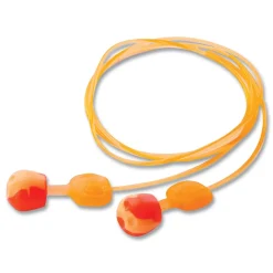 New 28 dB NRR TrustFit Pod Corded Reusable Foam Earplugs - One Size Fits Most, Orange (1000/Carton) Ear Protection