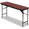 Sale 72 in. x 18 in. x 29 in. OfficeWorks Commercial Wood-Laminate Rectangular Folding Table - Mahogany Office Furniture & Lighting