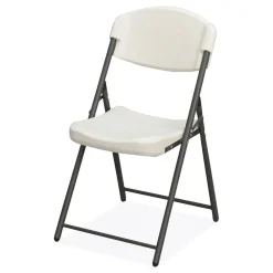 New Rough n Ready 18 in. Seat Height Commercial Folding Chair Supports Up to 350 lb - Platinum Granite Seat/Back/Black Base (4/Pack) Office Furniture & Lighting