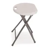 Best Rough n Ready 26 in. Seat Height Backless Folding Stool Supports Up to 300 lb - White Seat/Charcoal Base (4/Carton) Office Furniture & Lighting