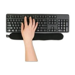 Hot 17.75 in. x 3 in. Keyboard Wrist Cushion - Black Office Furniture & Lighting