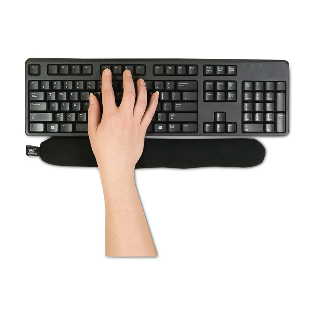 Hot 17.75 in. x 3 in. Keyboard Wrist Cushion - Black Office Furniture & Lighting