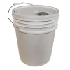 Hot 11.25 in. Diameter 5 Gallon Polyethylene Utility Bucket with Lid - White Cleaning & Janitorial Supplies