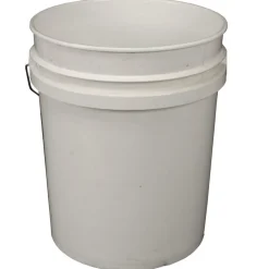 Hot 11.25 in. Diameter 5 Gallon Polyethylene Utility Bucket with Lid - White Cleaning & Janitorial Supplies