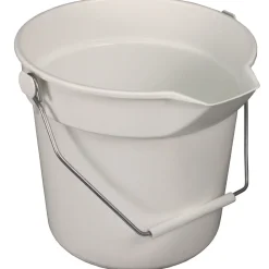 Best 10.63 in. Diameter 10 quart Polypropylene Deluxe Heavy-Duty Bucket - Gray Cleaning & Janitorial Supplies