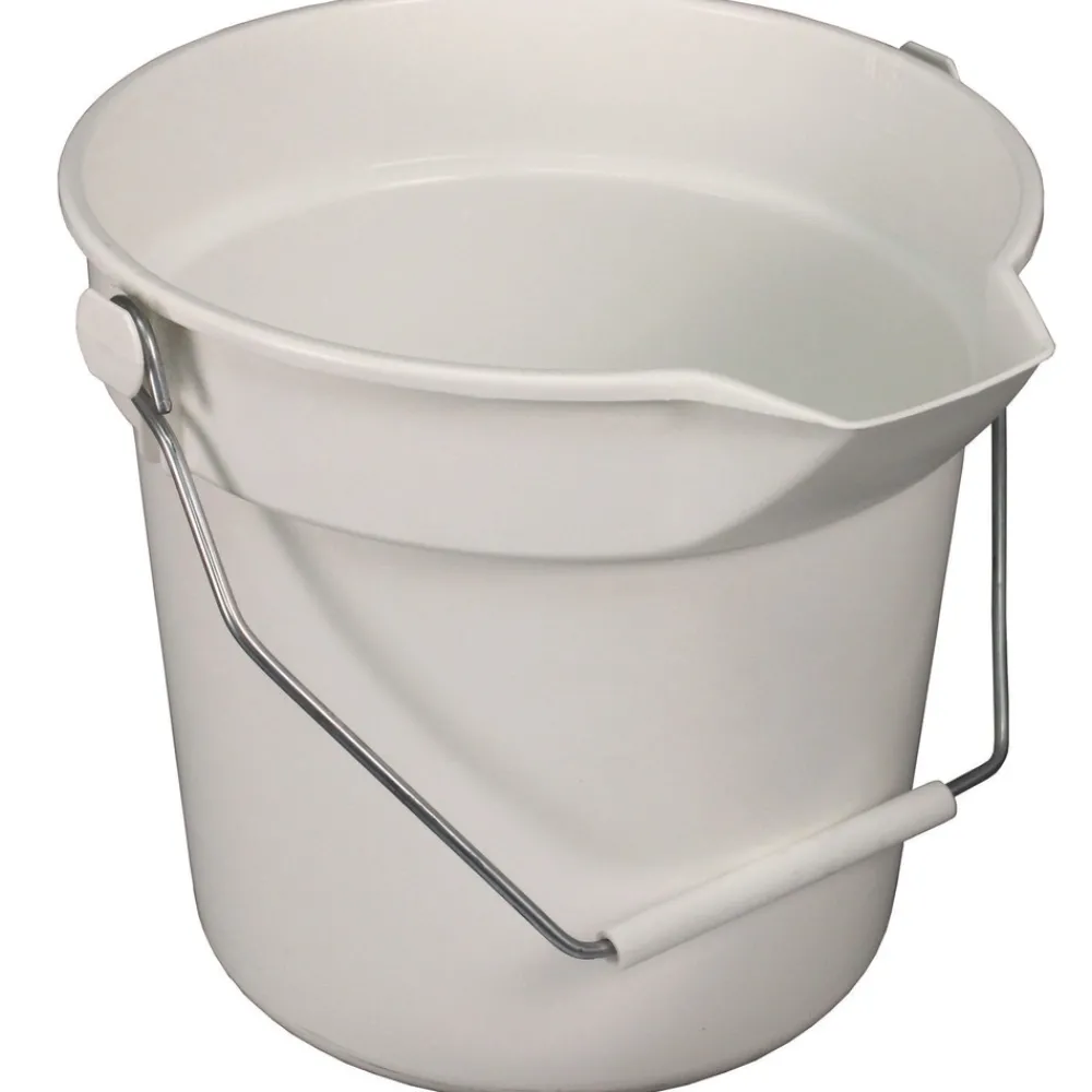 Best 10.63 in. Diameter 10 quart Polypropylene Deluxe Heavy-Duty Bucket - Gray Cleaning & Janitorial Supplies