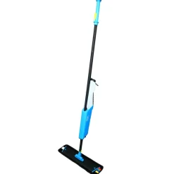 Best Mopster 2.0 16.25 in. x 3.25 in. Blue Microfiber Head 57 in. Black Aluminum Handle Microfiber Bucketless Mop Cleaning & Janitorial Supplies
