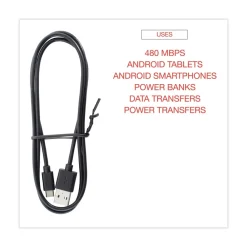 Discount 3 ft. USB to Micro USB Cable - Black Office Electronics & Batteries