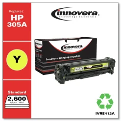 New 2600 Page-Yield Remanufactured Toner Replacement for 305A (CE412A) - Yellow Office Electronics & Batteries