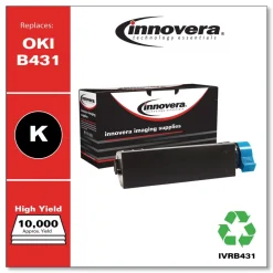 New 10000 Page-Yield, Replacement for Oki 44574901, Remanufactured Toner - Black Office Electronics & Batteries