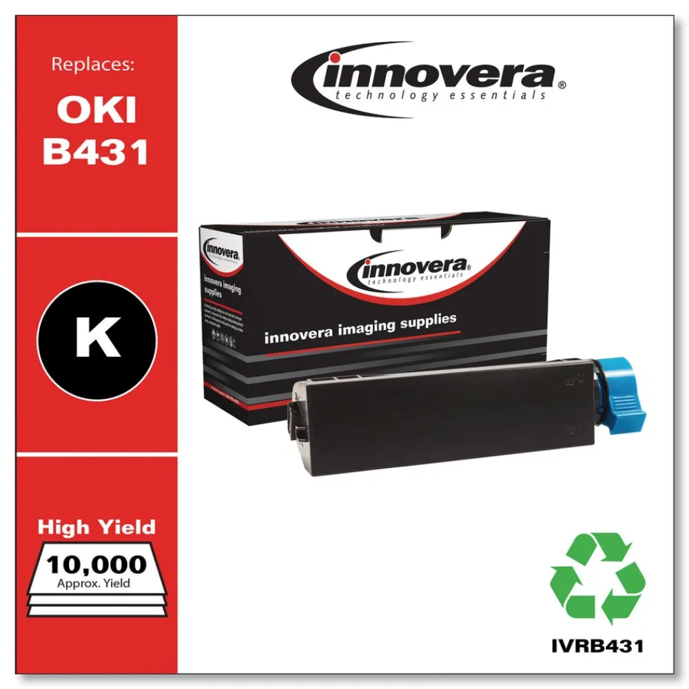 New 10000 Page-Yield, Replacement for Oki 44574901, Remanufactured Toner - Black Office Electronics & Batteries