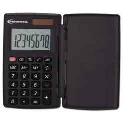 Outlet 8-Digit LCD Pocket Calculator with Hard Shell Flip Cover Office Electronics & Batteries