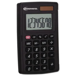 Outlet 8-Digit LCD Pocket Calculator with Hard Shell Flip Cover Office Electronics & Batteries