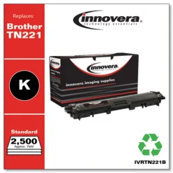 IVRTN221B Remanufactured 2500-Page Yield Toner for Brother TN221BK - Black Office Electronics & Batteries