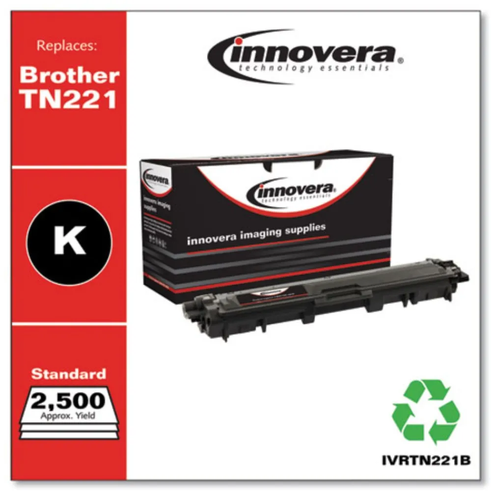 IVRTN221B Remanufactured 2500-Page Yield Toner for Brother TN221BK - Black Office Electronics & Batteries