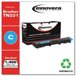 New Remanufactured 1400 Page Yield Toner Replacement for TN221C - Cyan Office Electronics & Batteries
