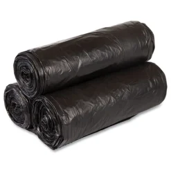 30 gal. 0.58 mil 30 in. x 36 in. Institutional Low-Density Can Liners - Black (25 Bags/Roll, 10 Rolls/Carton) Trash & Waste Bins
