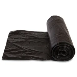 30 gal. 0.58 mil 30 in. x 36 in. Institutional Low-Density Can Liners - Black (25 Bags/Roll, 10 Rolls/Carton) Trash & Waste Bins