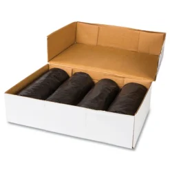 30 gal. 0.58 mil 30 in. x 36 in. Institutional Low-Density Can Liners - Black (25 Bags/Roll, 10 Rolls/Carton) Trash & Waste Bins