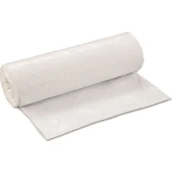 Hot 45 gal. 0.8 mil 40 in. x 46 in. Low-Density Commercial Can Liners - White (25 Bags/Roll, 4 Rolls/Carton) Cleaning & Janitorial Supplies