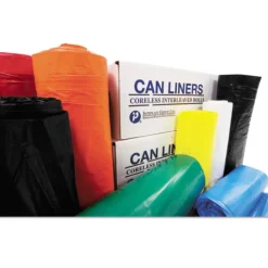 Sale 33 gal. 1.3 mil 33 in. x 39 in. Institutional Low-Density Can Liners - Red (25 Bags/Roll, 6 Rolls/Carton) Trash & Waste Bins