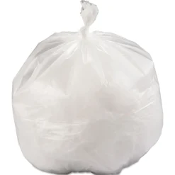 Clearance 33 in. x 39 in. 11.94 mic 33 Gallon High-Density Commercial Can Liners - Natural (400/Carton) Trash & Waste Bins