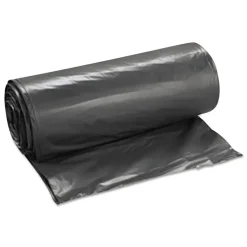 Online 40 in. x 46 in. 1.15 mil 45 Gallon Low-Density Commercial Can Liners - Black (120/Carton) Trash & Waste Bins