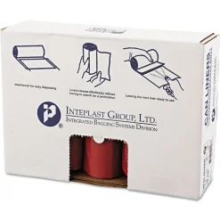 Outlet WSL4046R Low-Density 45 Gallon 40 in. x 46 in. Commercial Can Liners - Red (100/Carton) Trash & Waste Bins