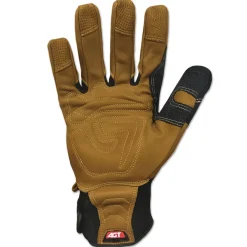 Clearance Ranchworx Leather Gloves - Large, Black/Tan (1 Pair) Work Gloves