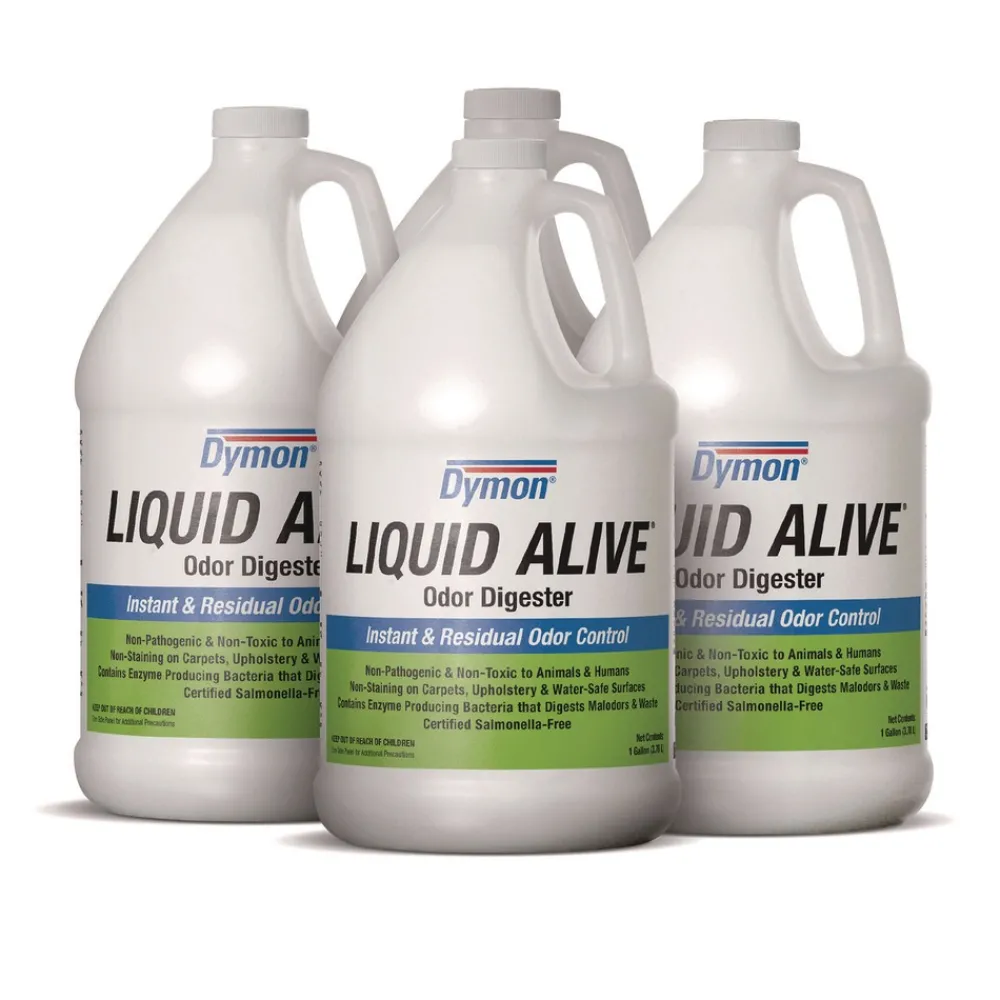 Clearance Liquid Alive 1 Gallon Bottle Odor Digester (4/Carton) Cleaning & Janitorial Supplies