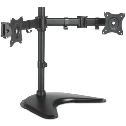 32 in. x 13 in. x 17.5 in. Supports 18 lbs. Dual Monitor Articulating Desktop Stand for 13 in. to 27 in. Monitors - Black Desk Accessories & Office Organizers