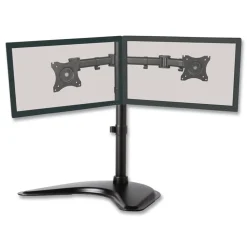 32 in. x 13 in. x 17.5 in. Supports 18 lbs. Dual Monitor Articulating Desktop Stand for 13 in. to 27 in. Monitors - Black Desk Accessories & Office Organizers