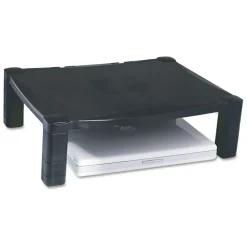 Clearance 17 in. x 13.25 in. x 3 in. to 6.5 in. 50 lbs. Single-Level Monitor Stand - Black Office Furniture & Lighting